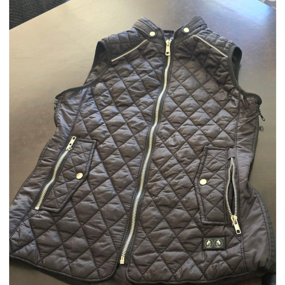 Women's 32 Degrees Nordstrom Gorpcore Black Quilted Heated Puffer Vest S